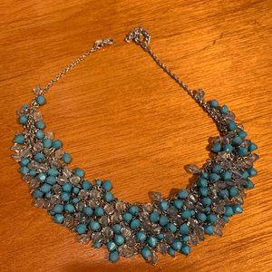 Vintage turquoise with aquamarine necklace.